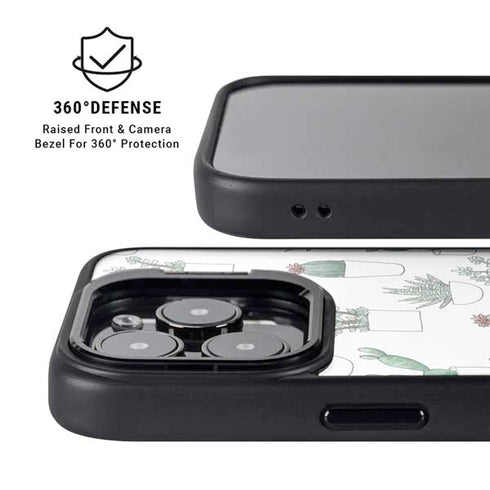 Succulent Pattern iPhone 16 Pro Kickstand Case